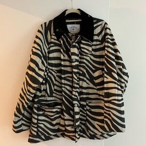 Noah x Barbour Zebra Print Bedale jacket